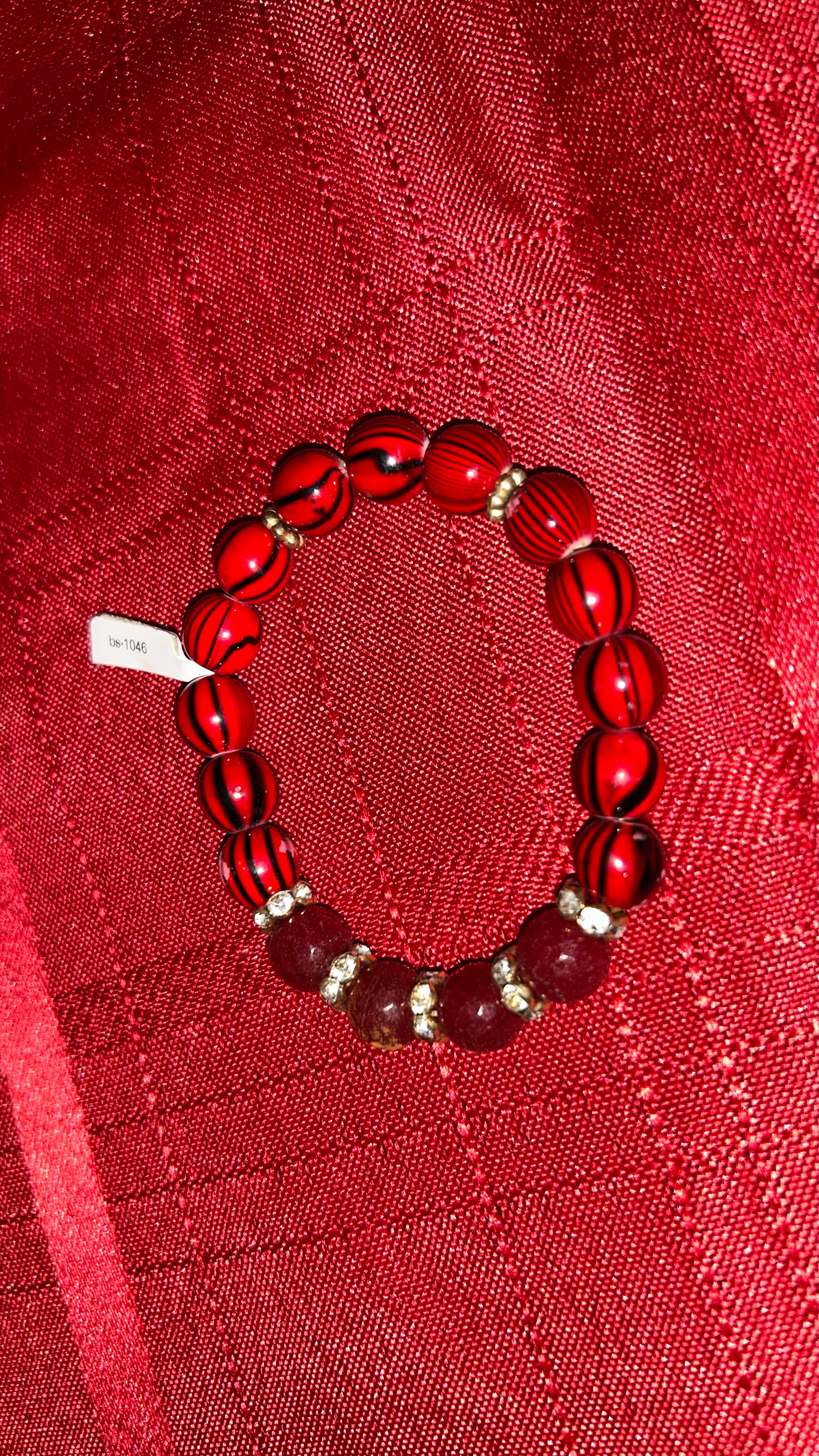 Beaded stretch cuff bracelet