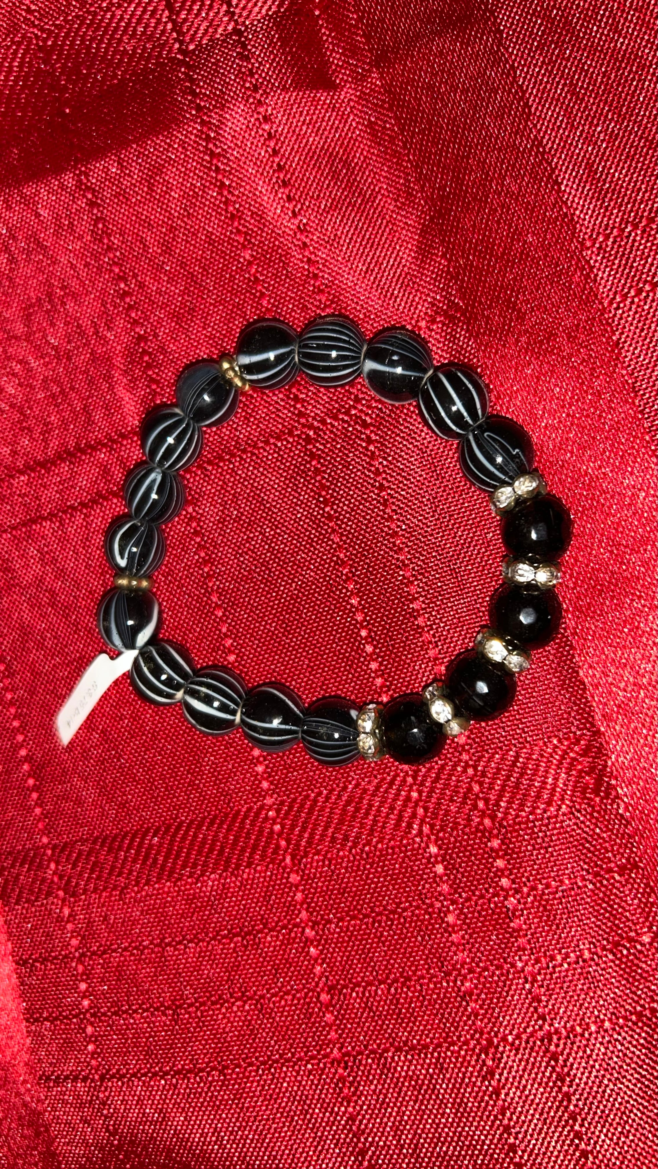 Beaded stretch cuff bracelet
