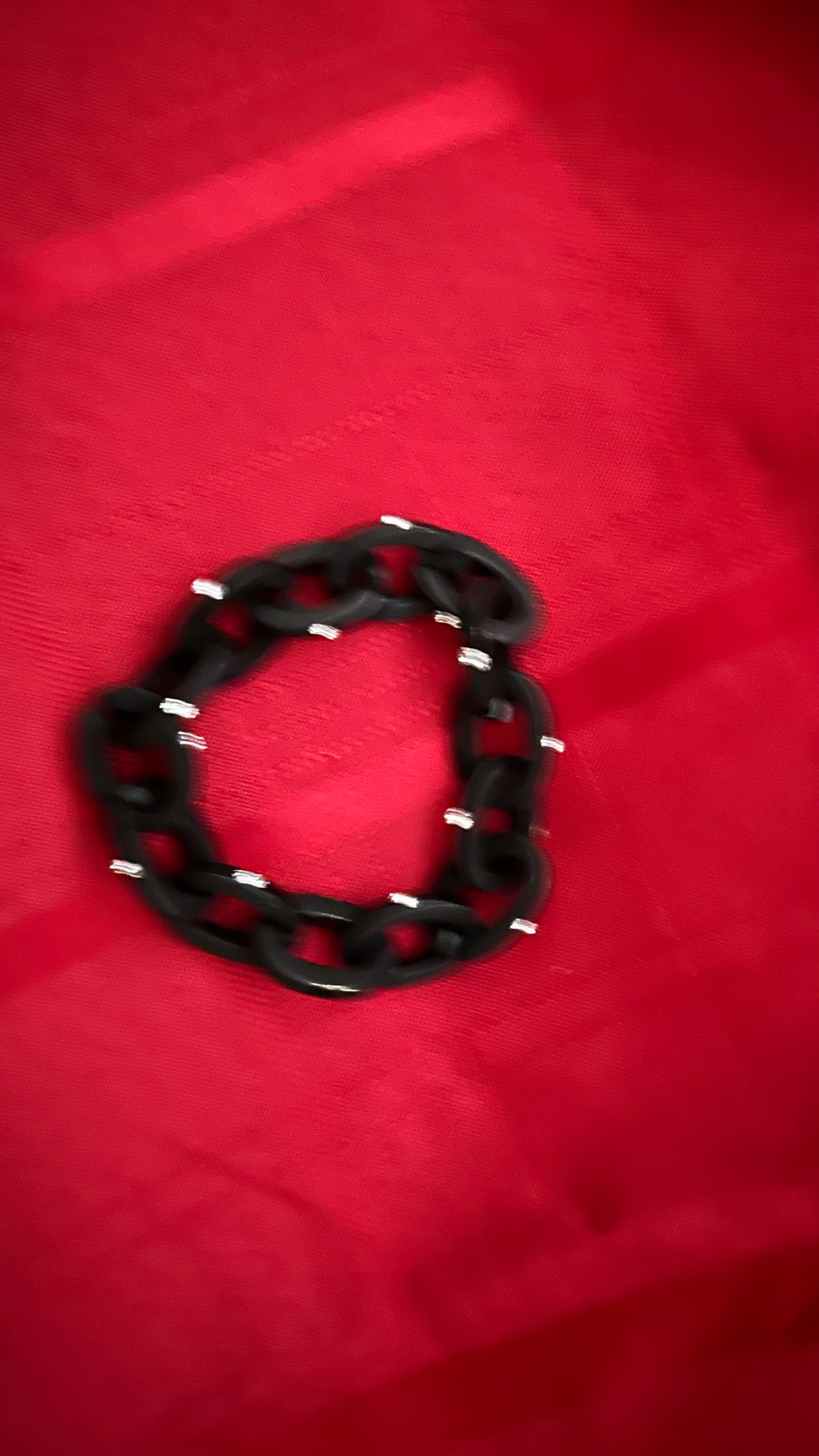 black chain-link bracelet