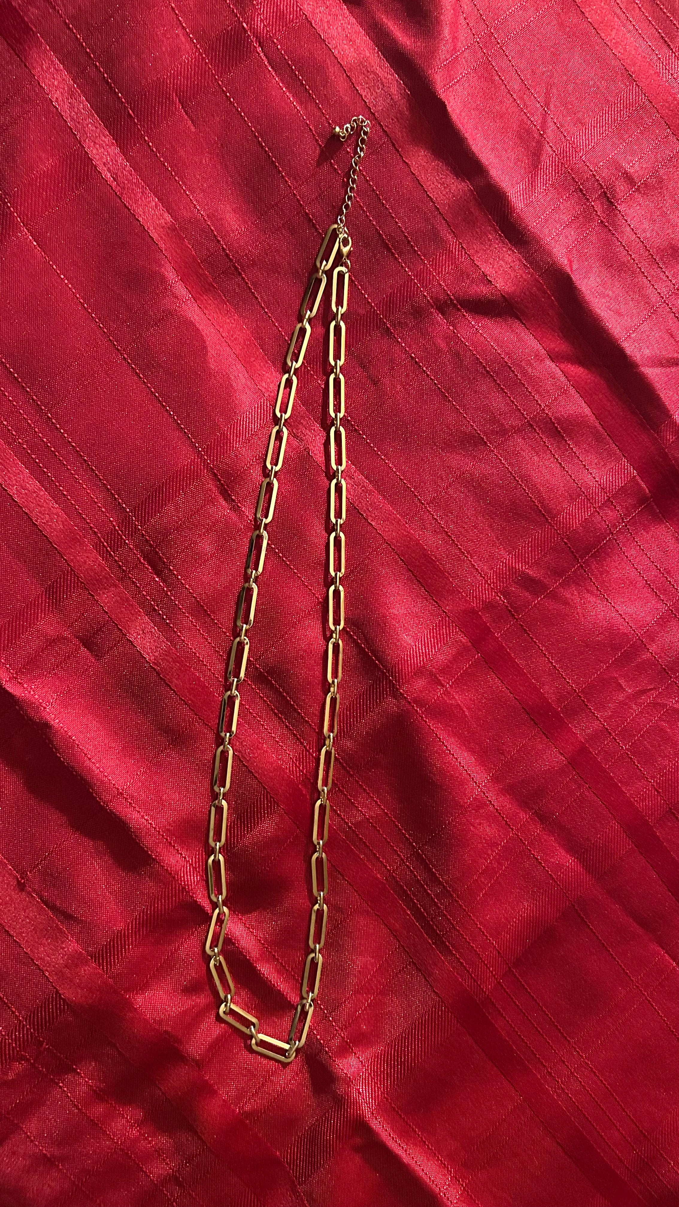 paperclip link chain necklace