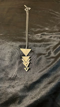 Modern Long Triangle Pendant Necklace