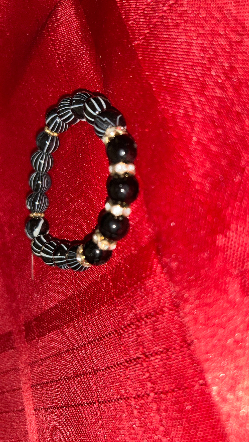 Beaded stretch cuff bracelet