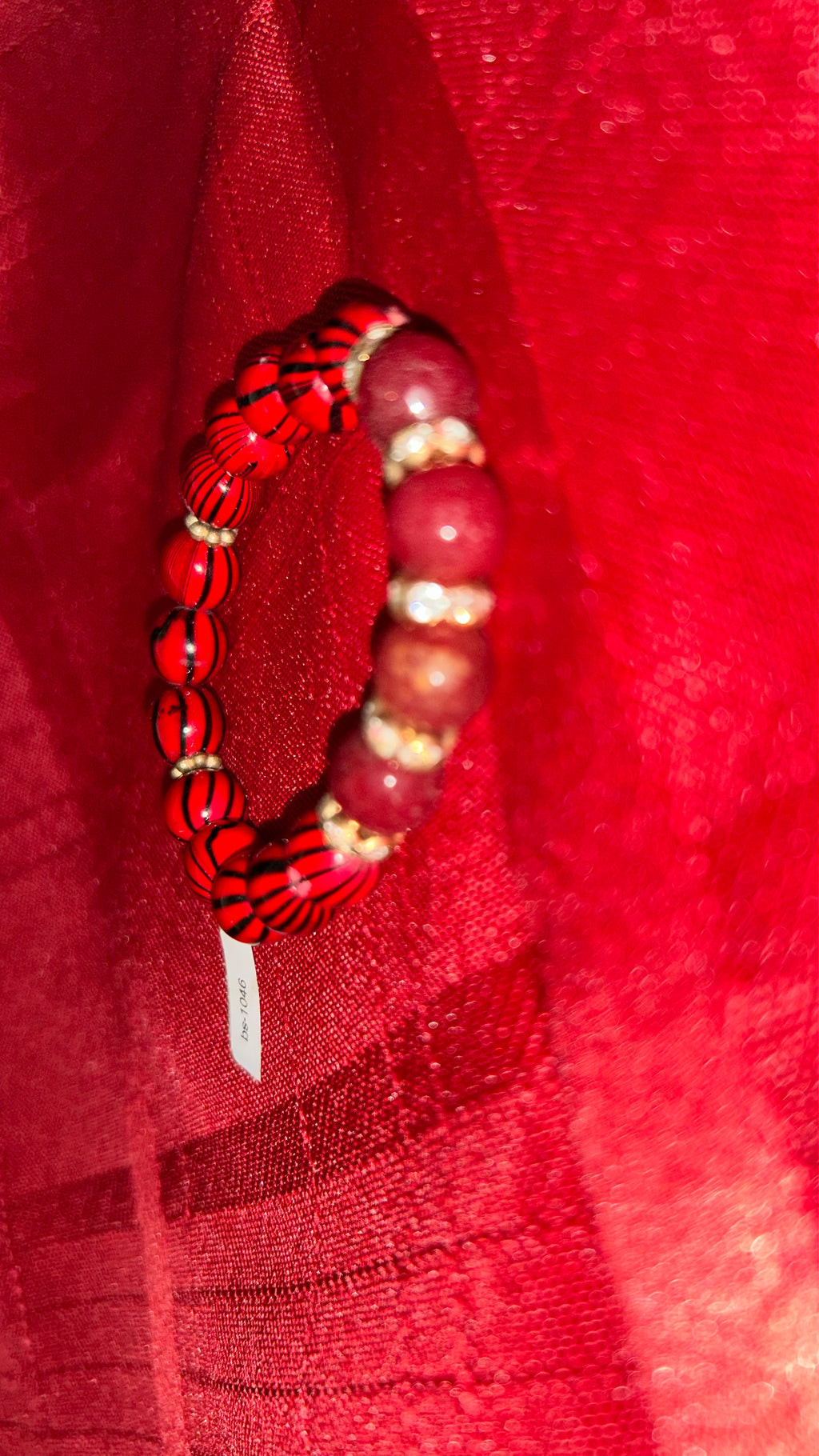 Beaded stretch cuff bracelet