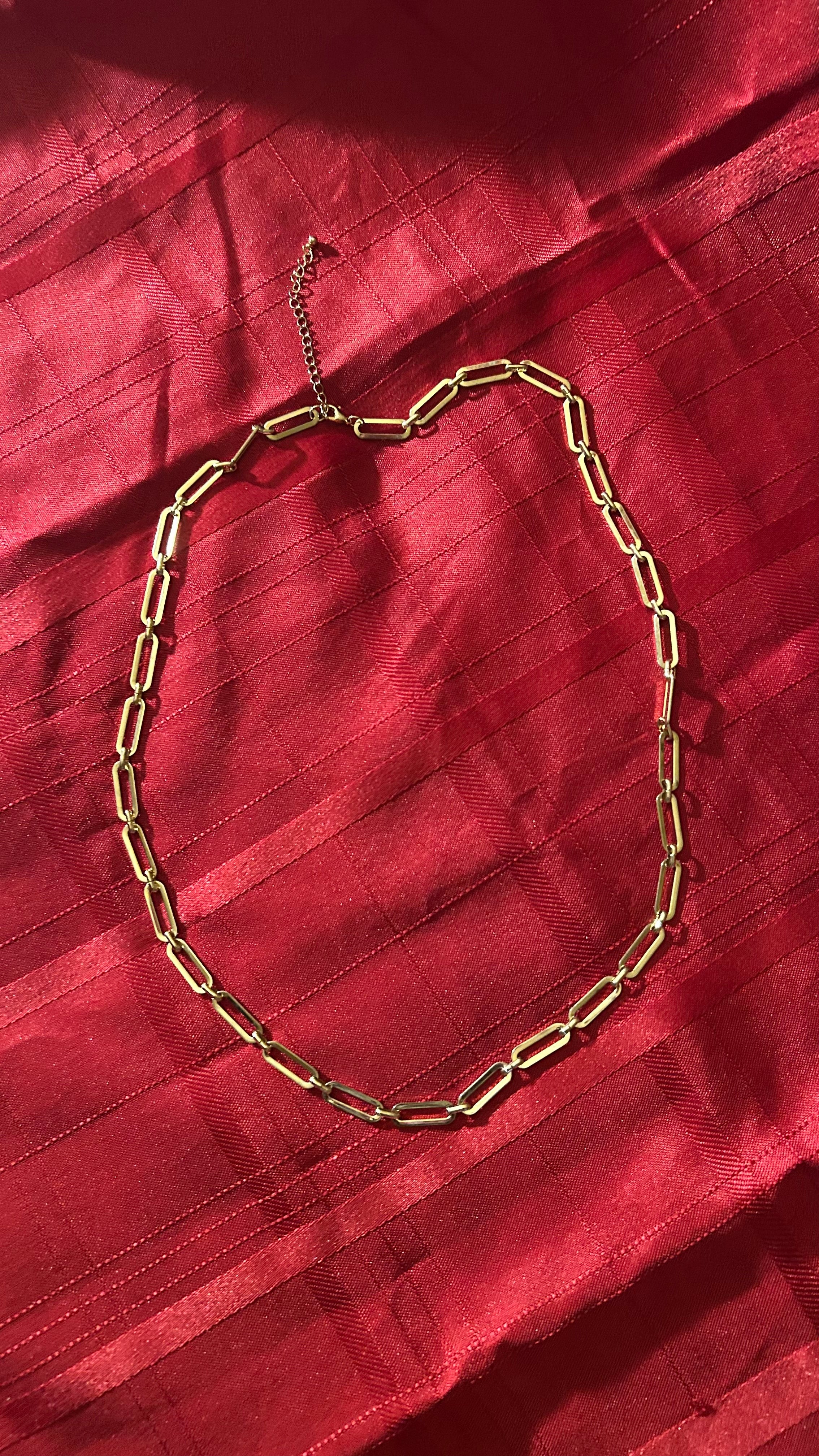 paperclip link chain necklace