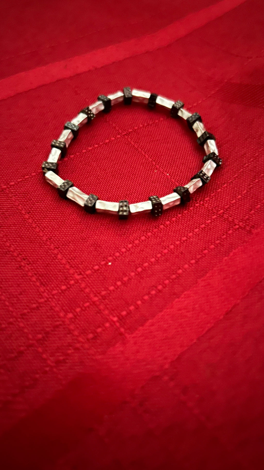A handcrafted beaded bracelet