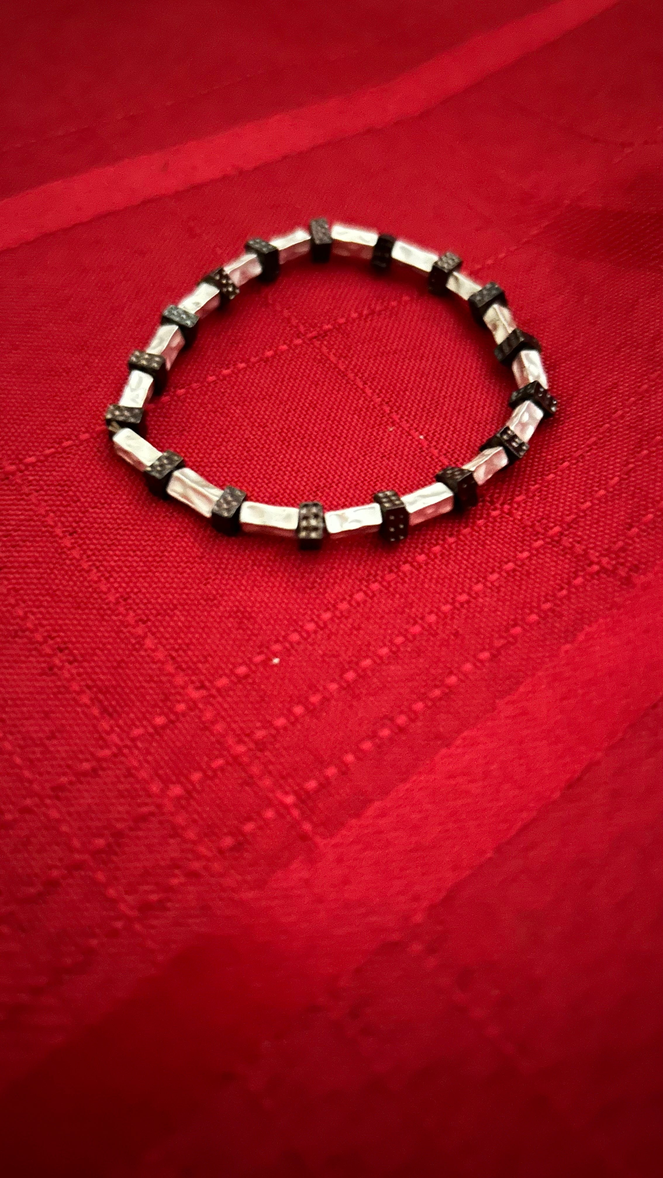 A handcrafted beaded bracelet