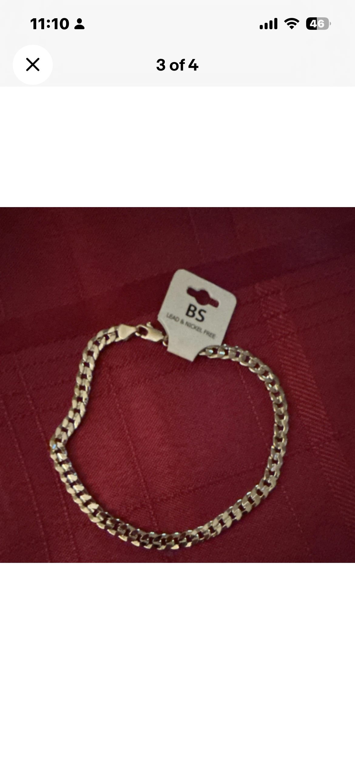 BS Gold Curb Link Chain Ankle Bracelet, Lead & Nickel Free,
Lobster Closure