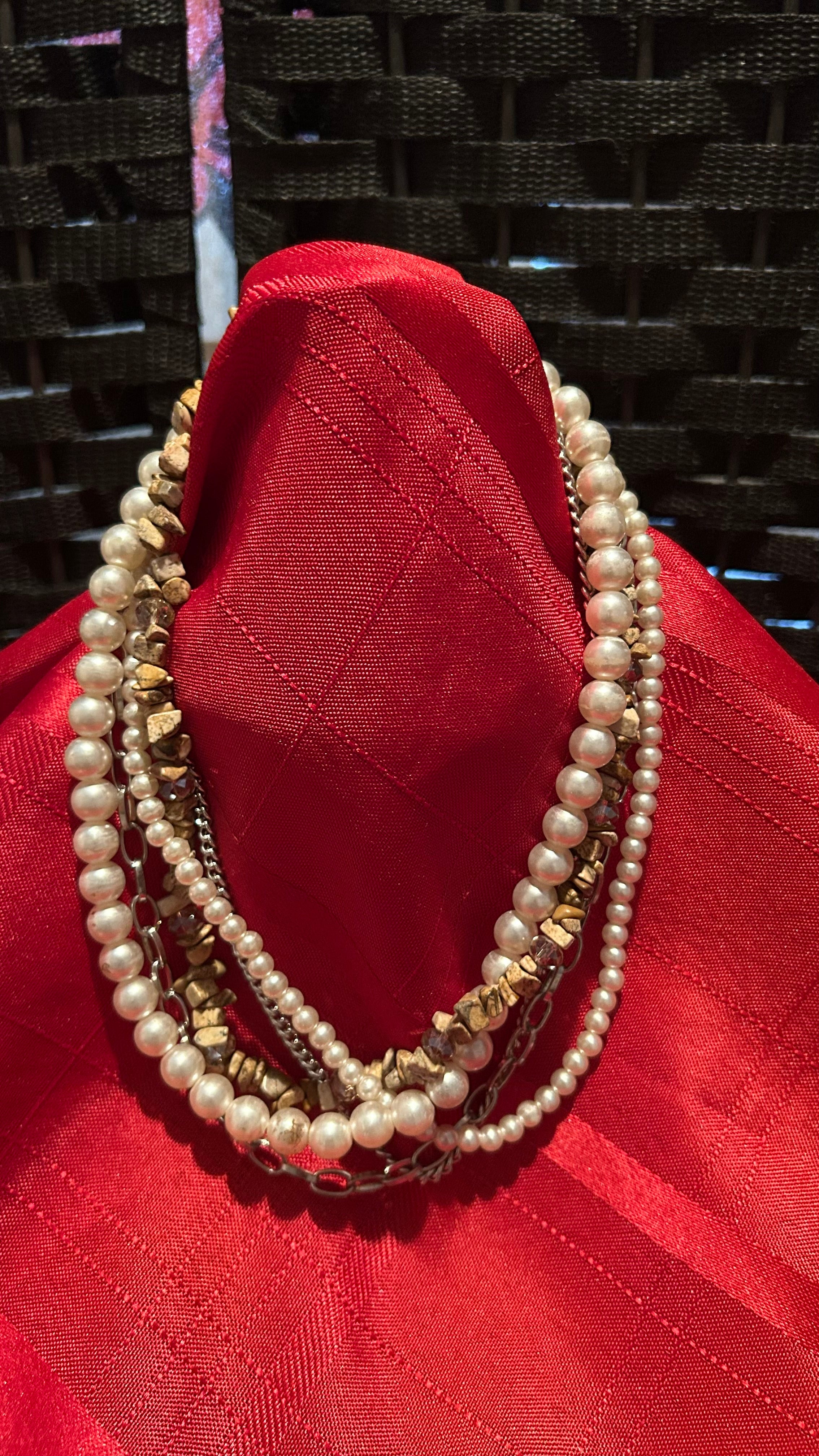 Bohemian multi strand  necklace