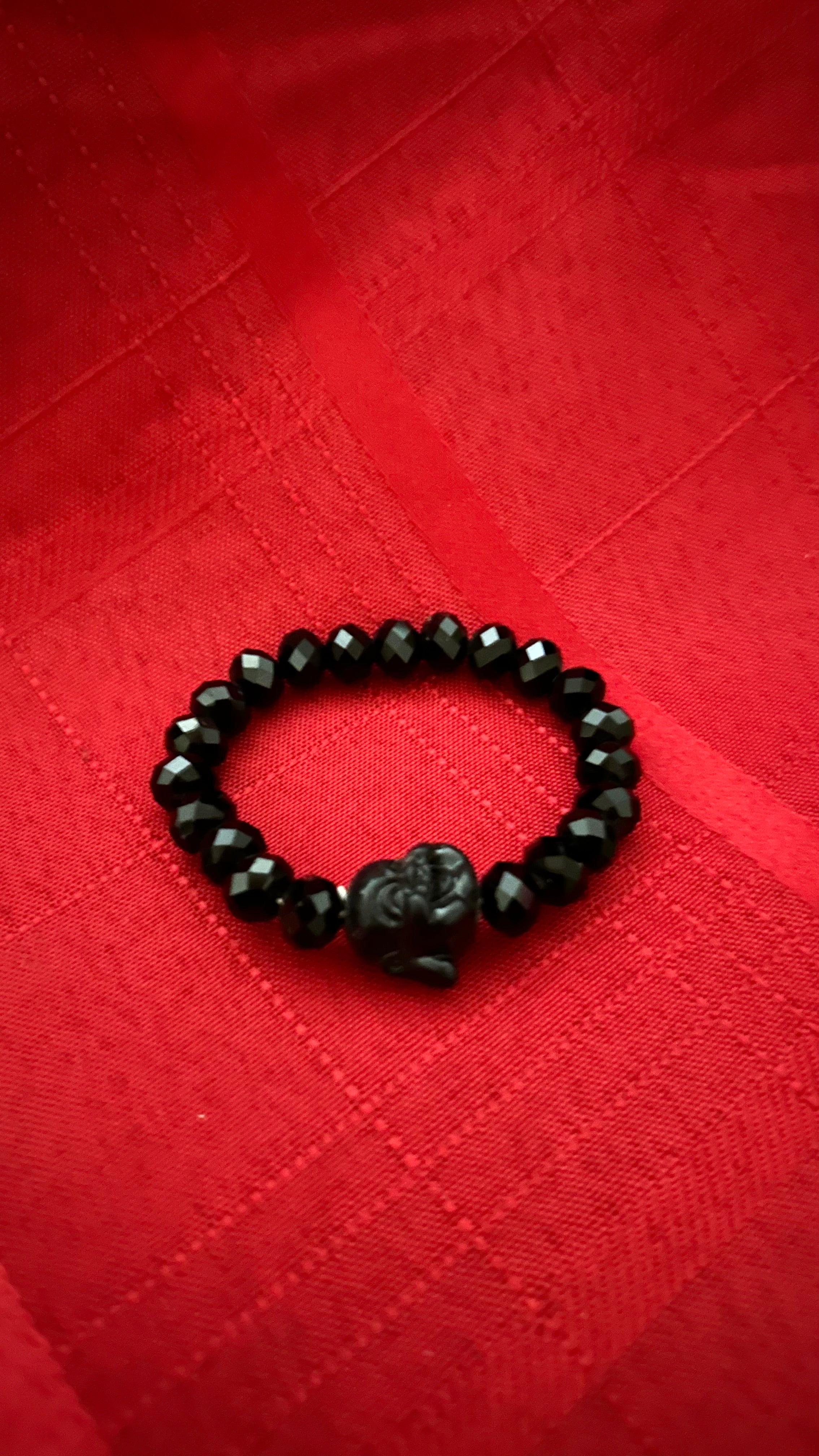 Black Obsidian
Laughing Buddha Bracelet.