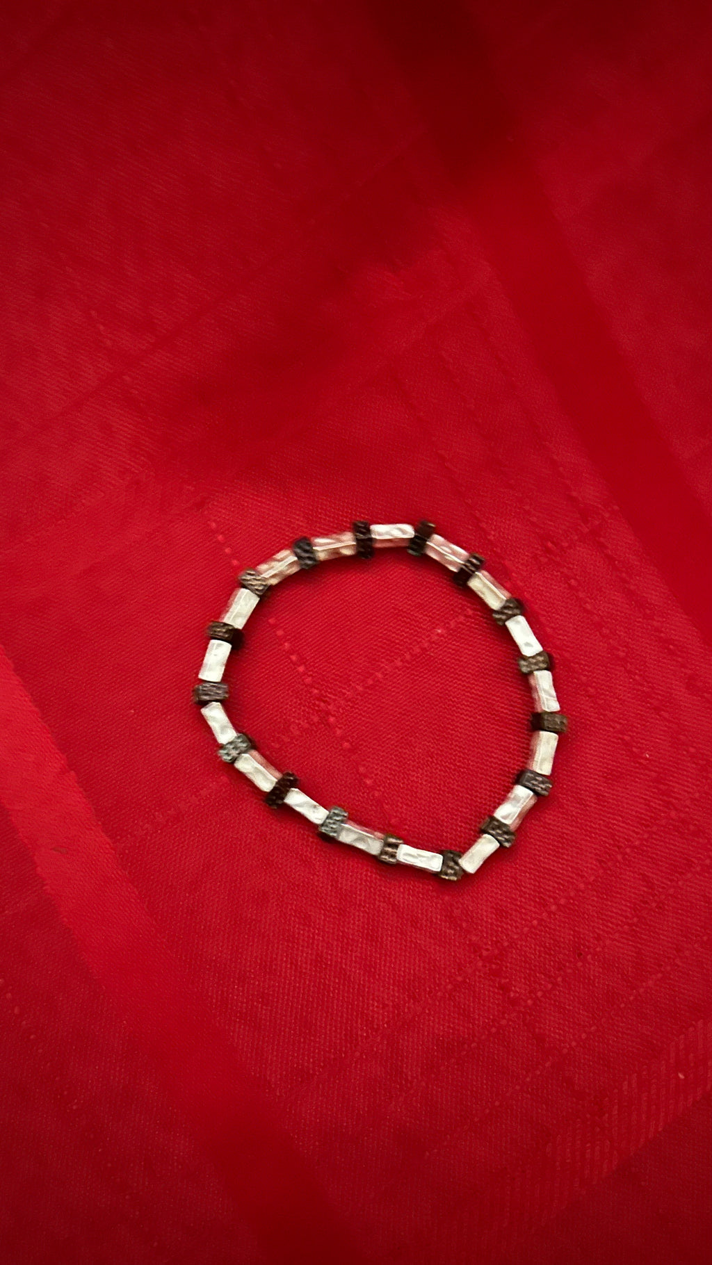 A handcrafted beaded bracelet