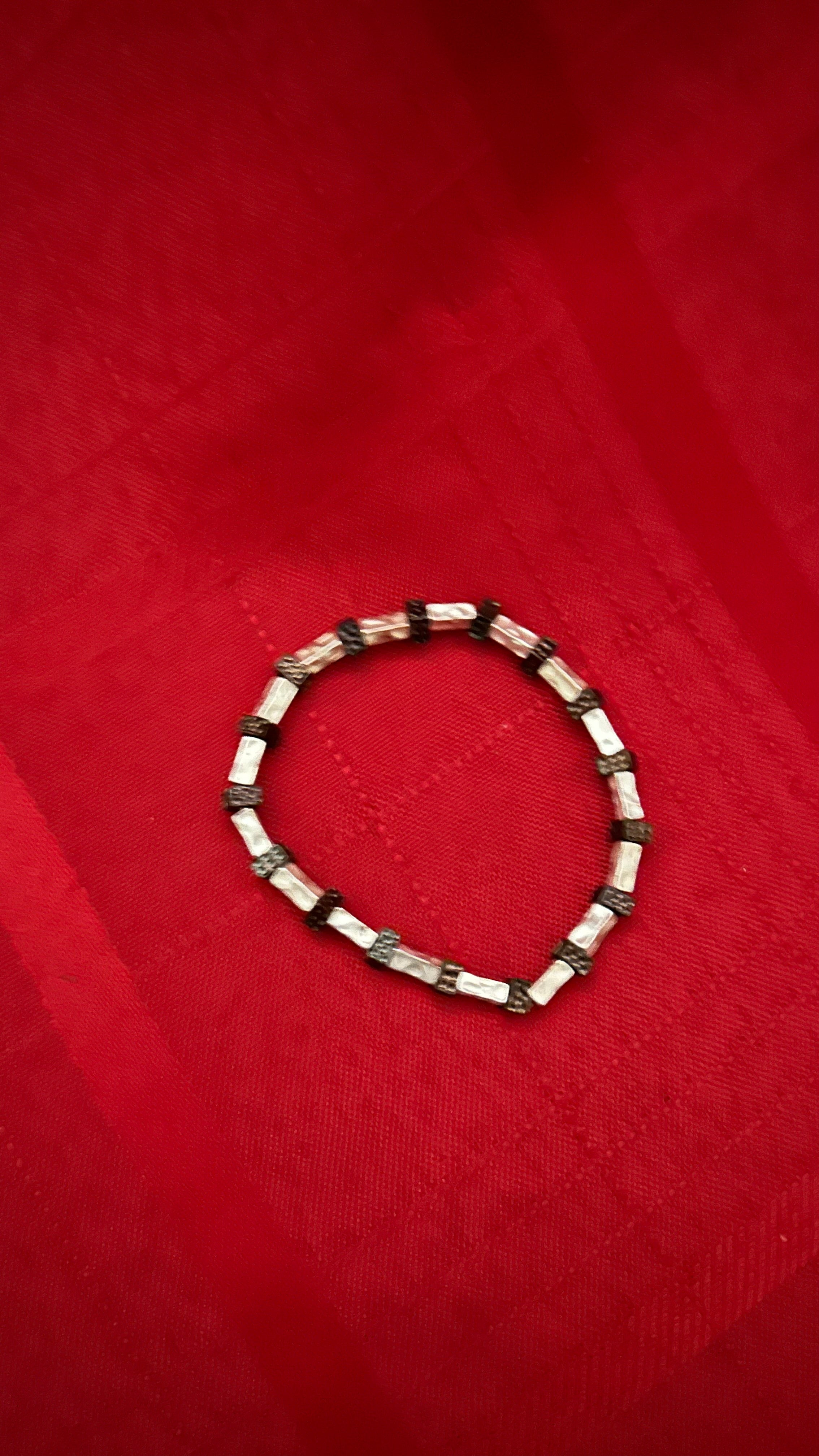 A handcrafted beaded bracelet