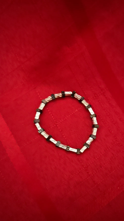 A handcrafted beaded bracelet