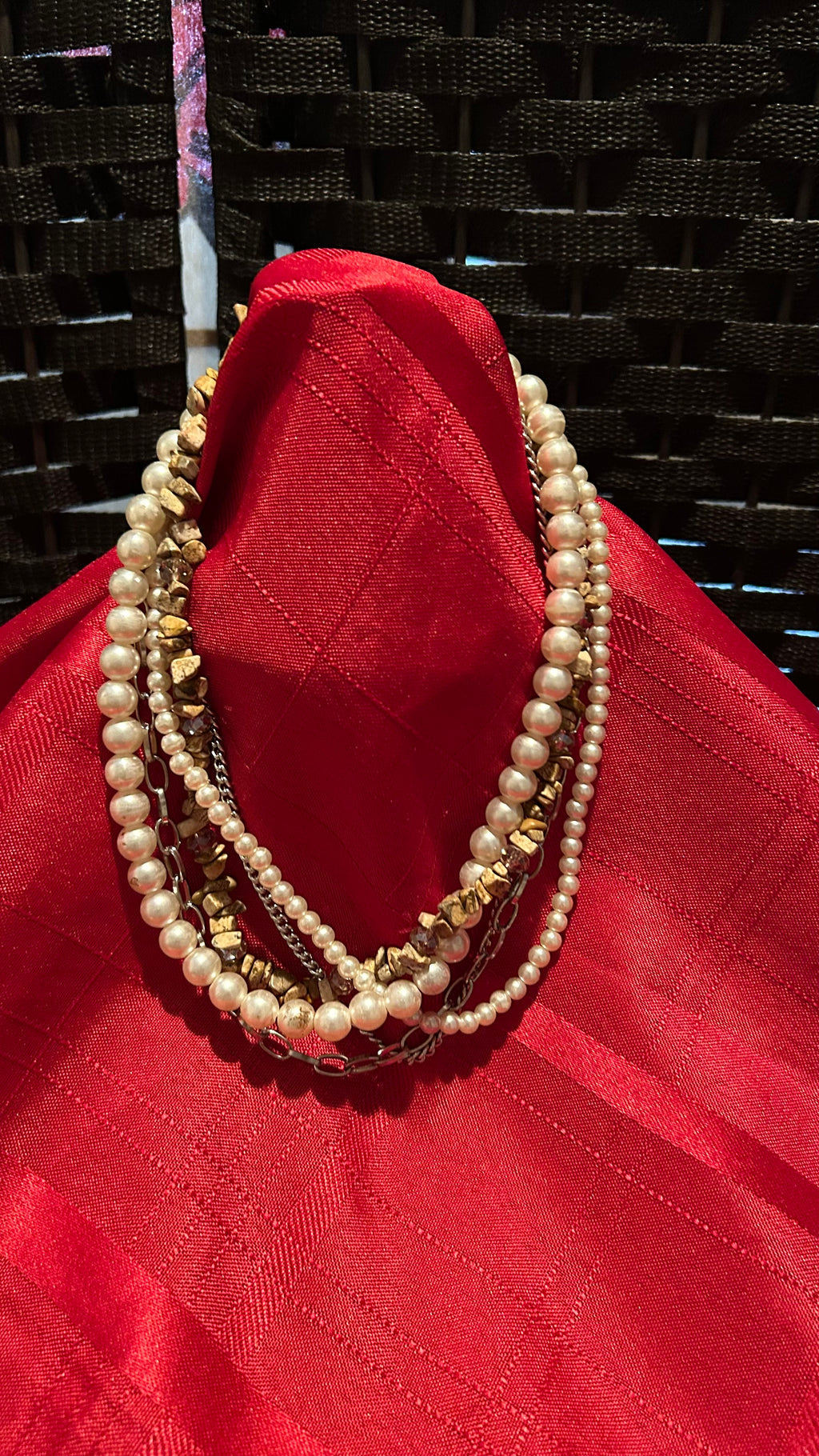 Bohemian multi strand  necklace