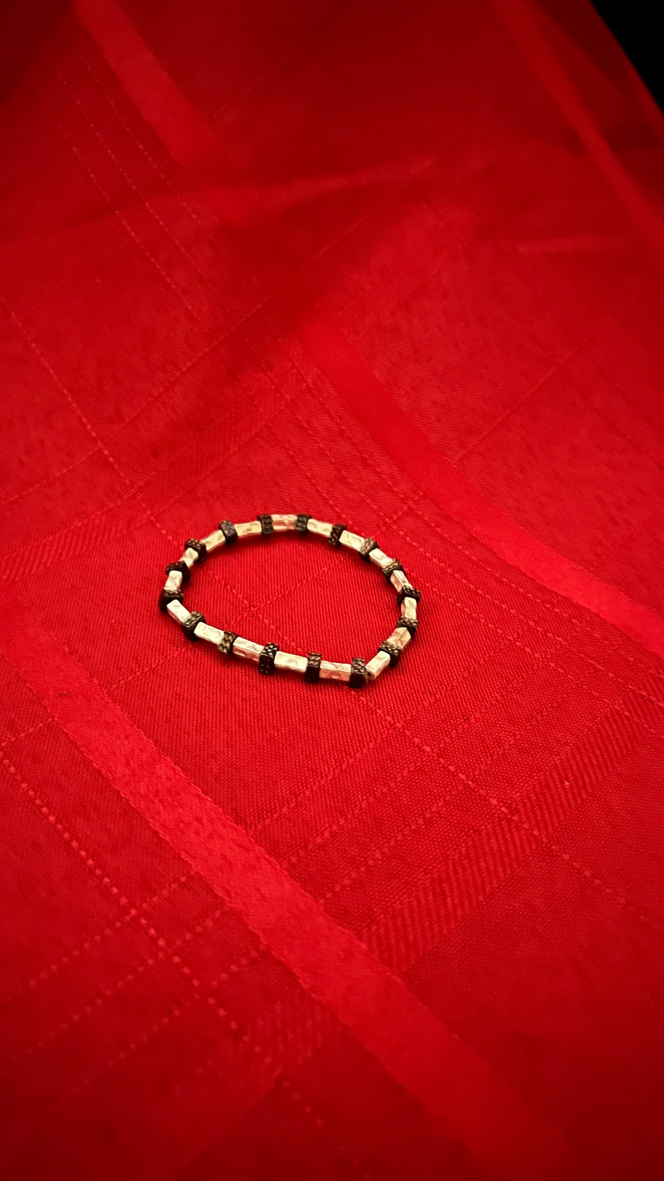 A handcrafted beaded bracelet