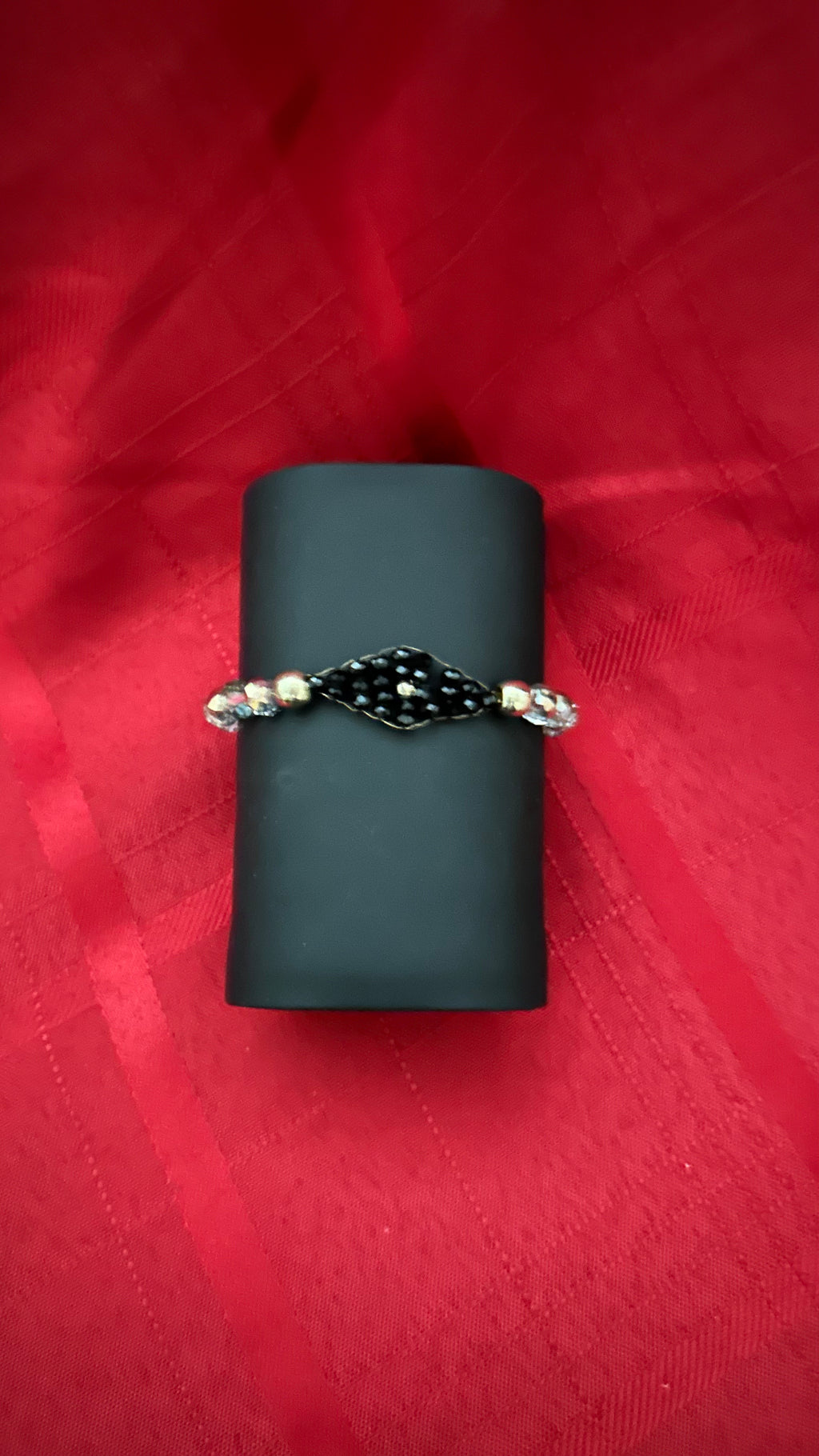 Beaded gemstone and crystal bracelet