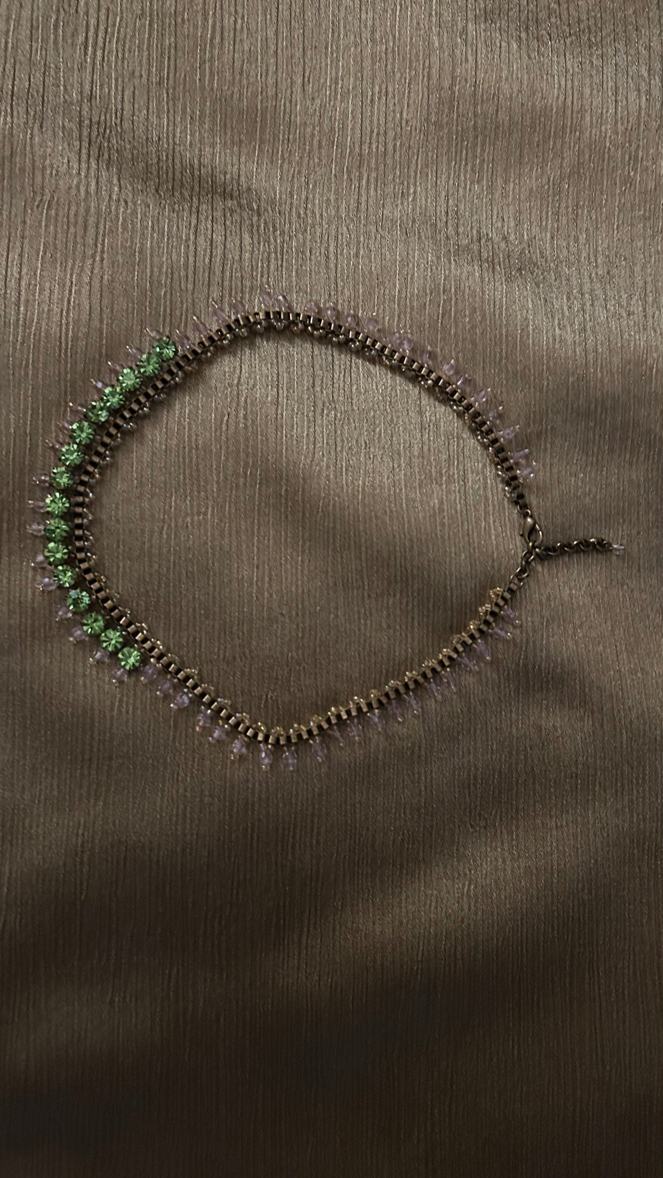 Rhinestone collar necklace