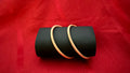 The Rhinestone tube rope bangles set of two