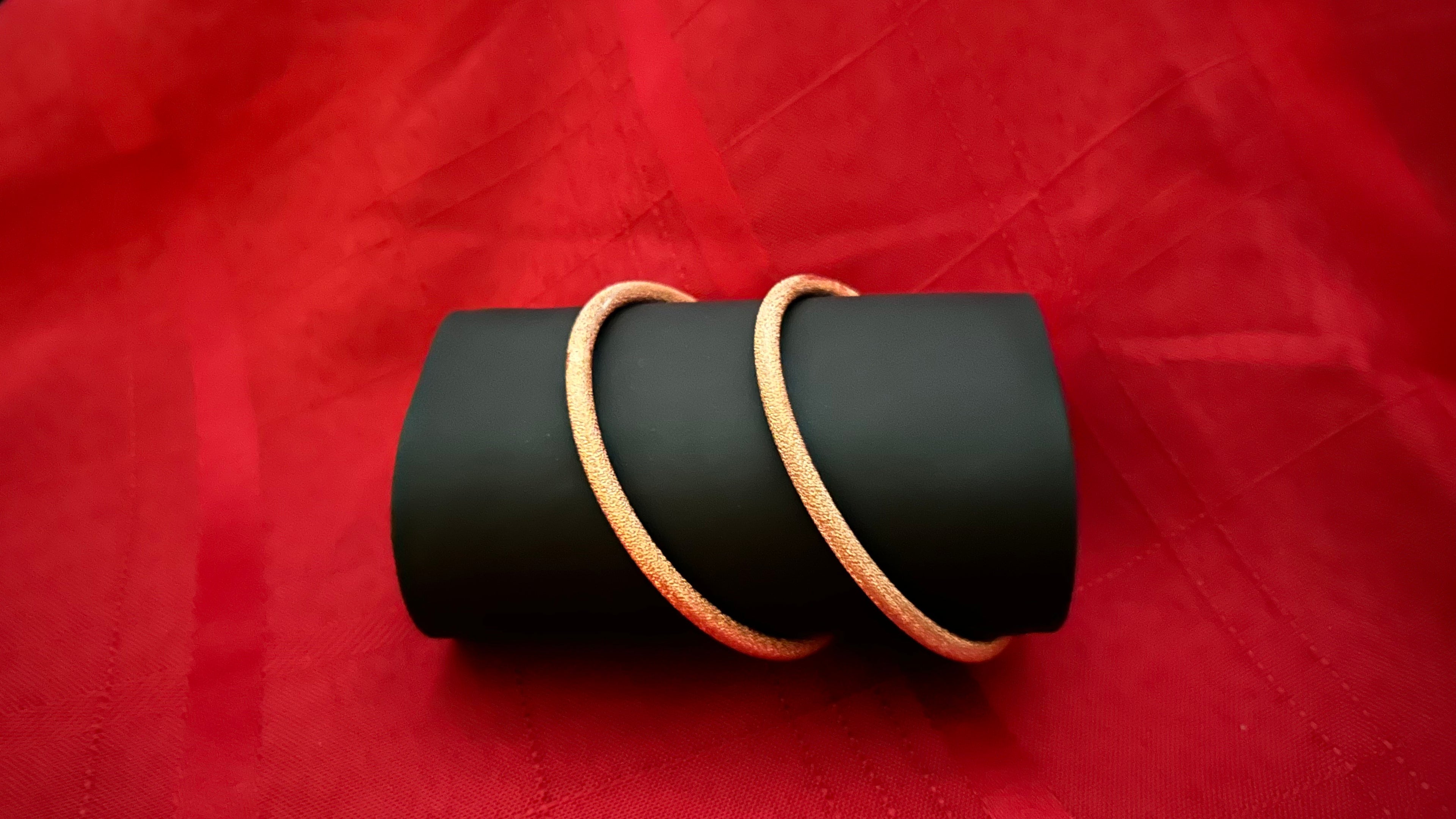 The Rhinestone tube rope bangles set of two