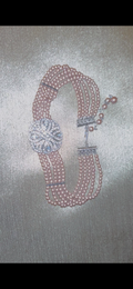 vintage multi-strand pearl choker necklace