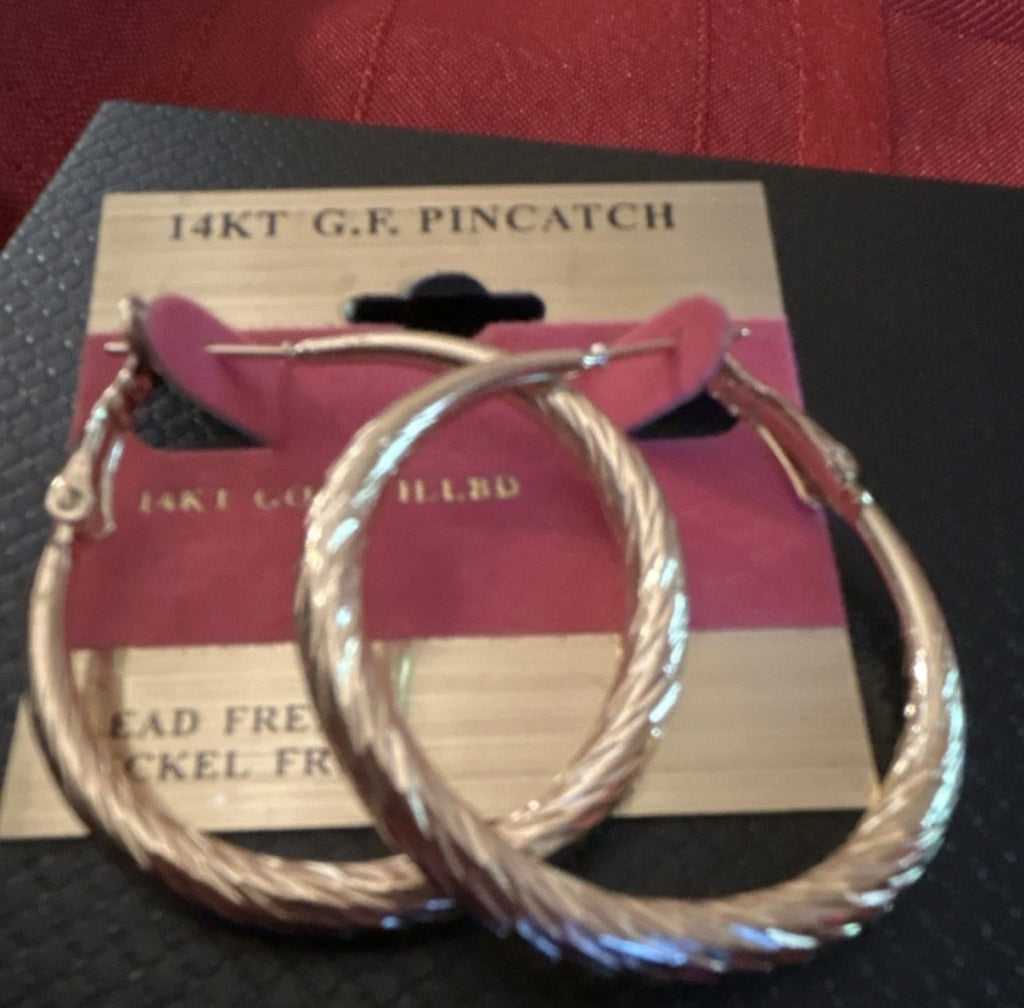 14K Gold Filled Hoop Earrings Pin
Catch Lead-Free Nickel-Free
