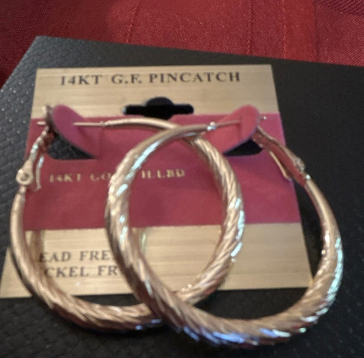 14K Gold Filled Hoop Earrings Pin
Catch Lead-Free Nickel-Free