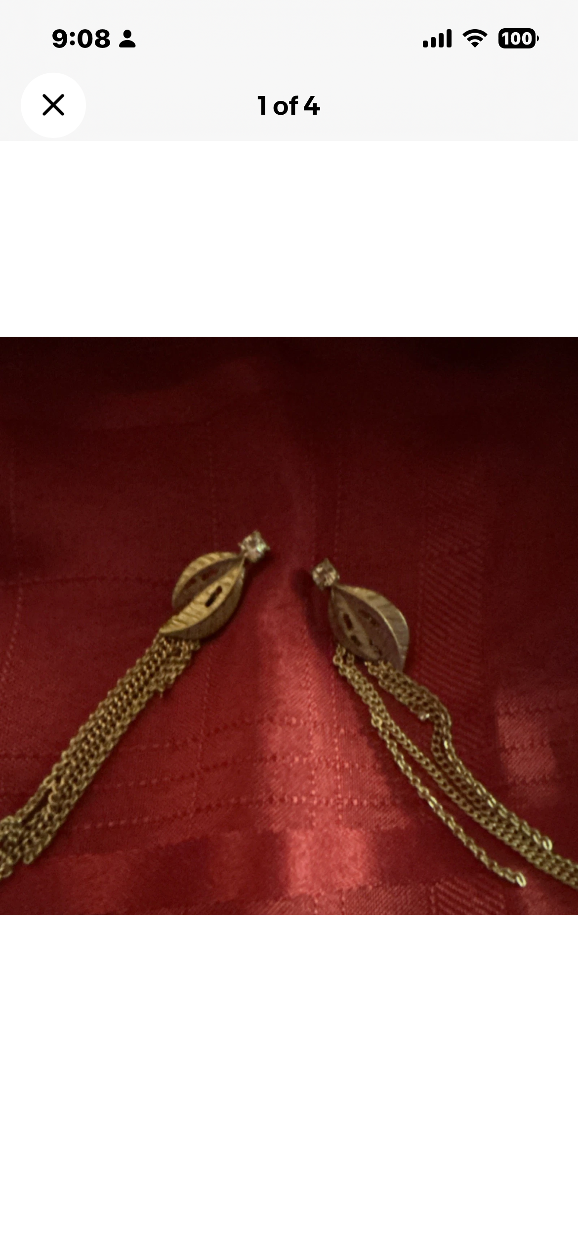 Gold Tone Leaf Dangle Drop Chain Tassel Earrings Metal Butterfly
Closure