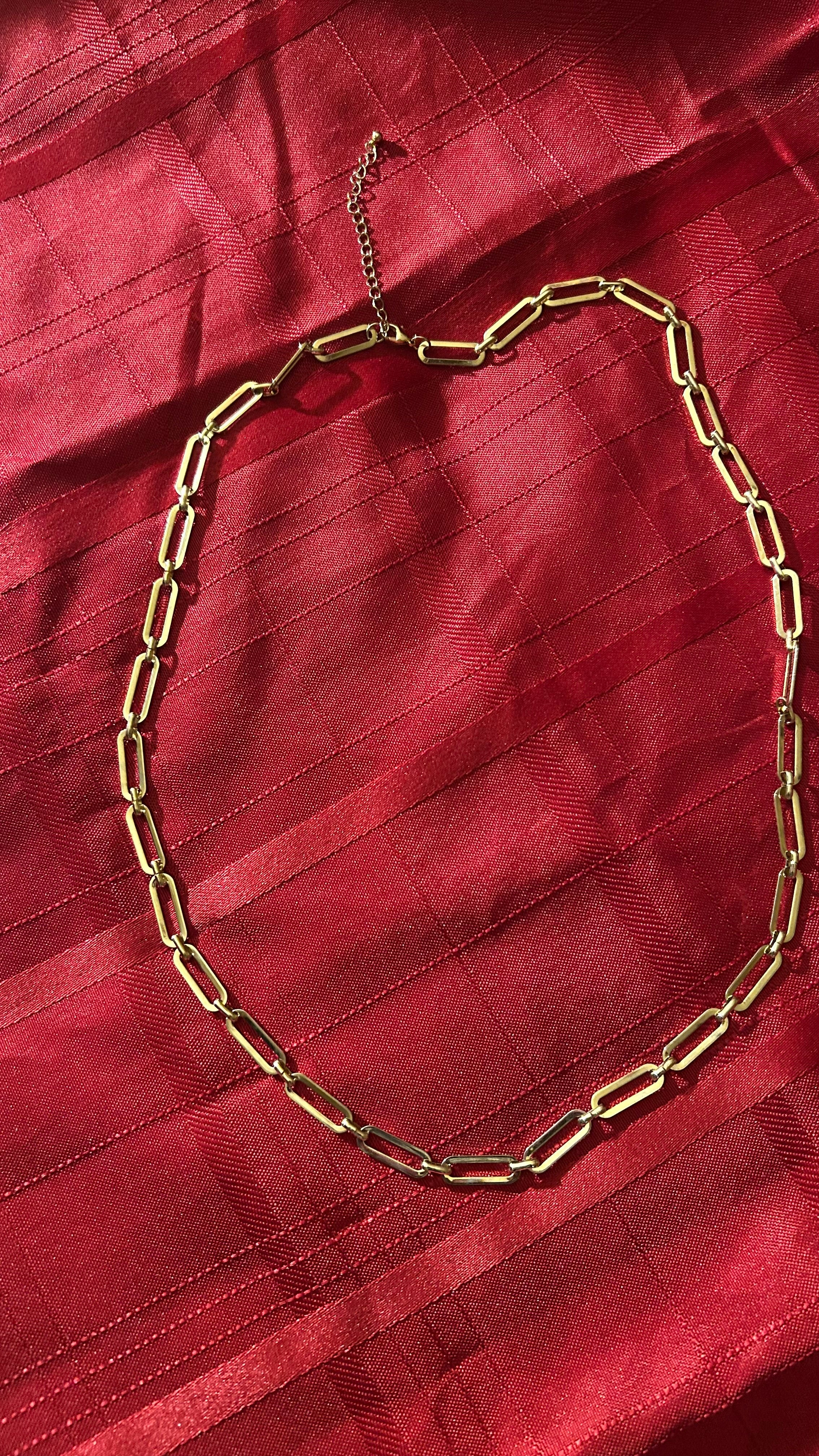 paperclip link chain necklace