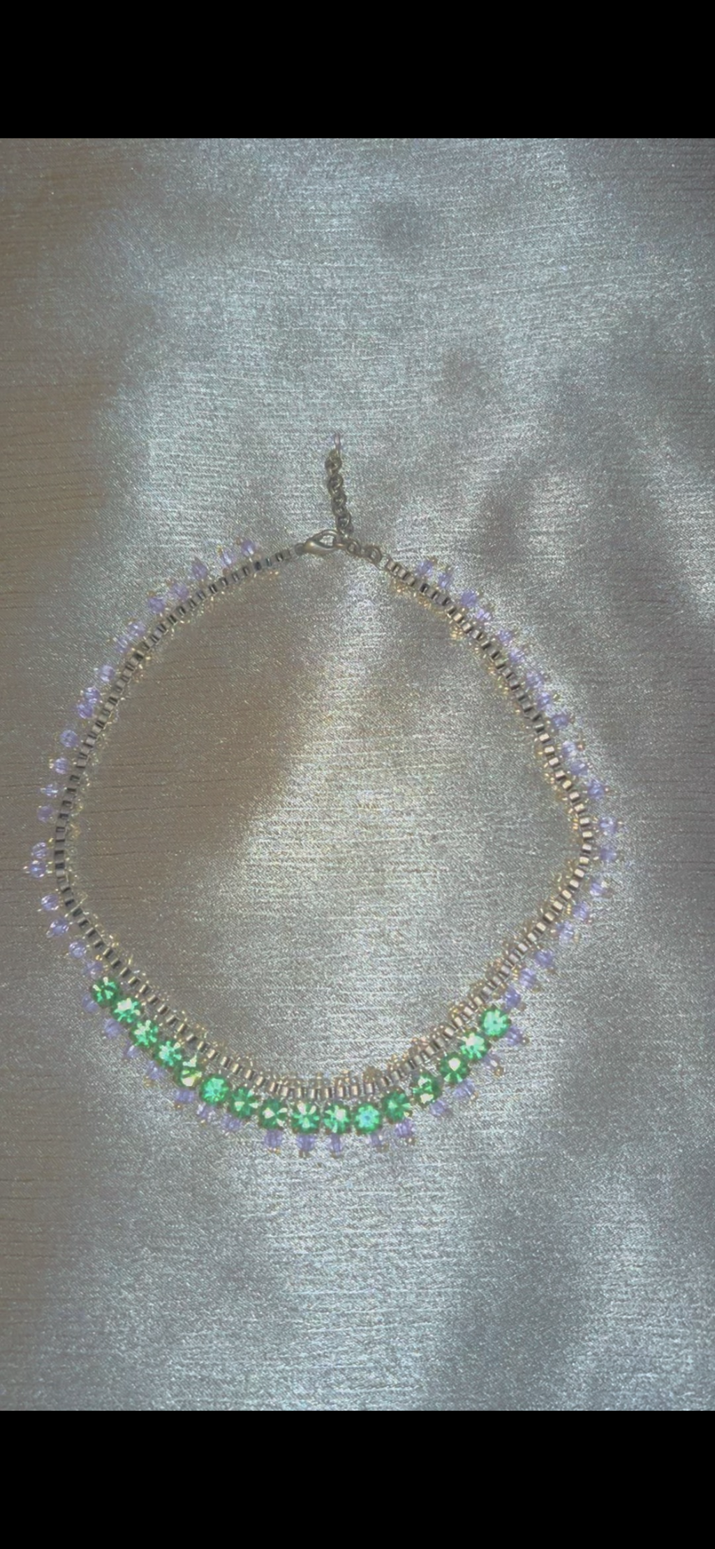 Rhinestone collar necklace