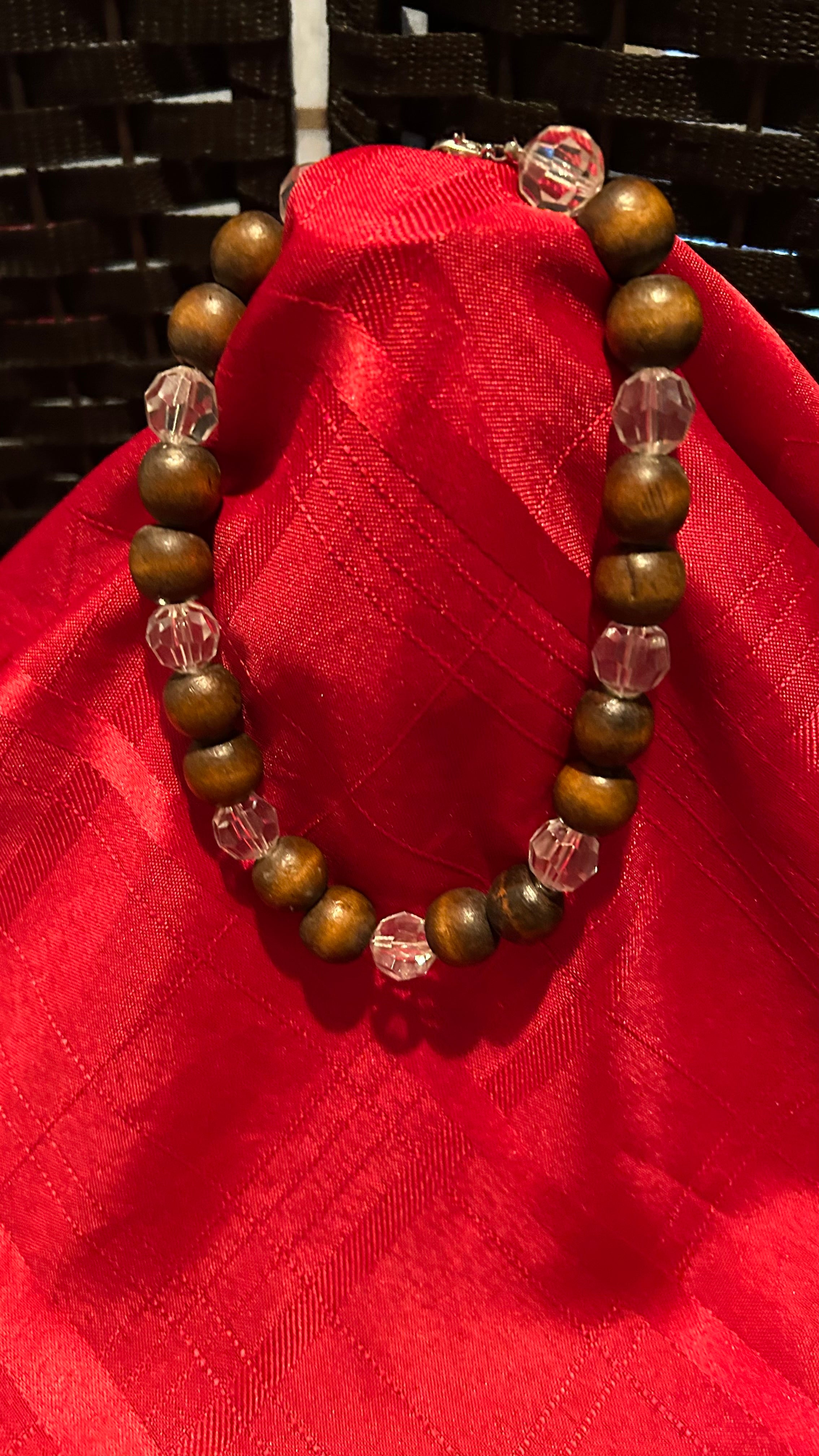 boho-style statement jewelry or chunky wood fashion accessories