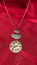 hammered sterling silver necklace