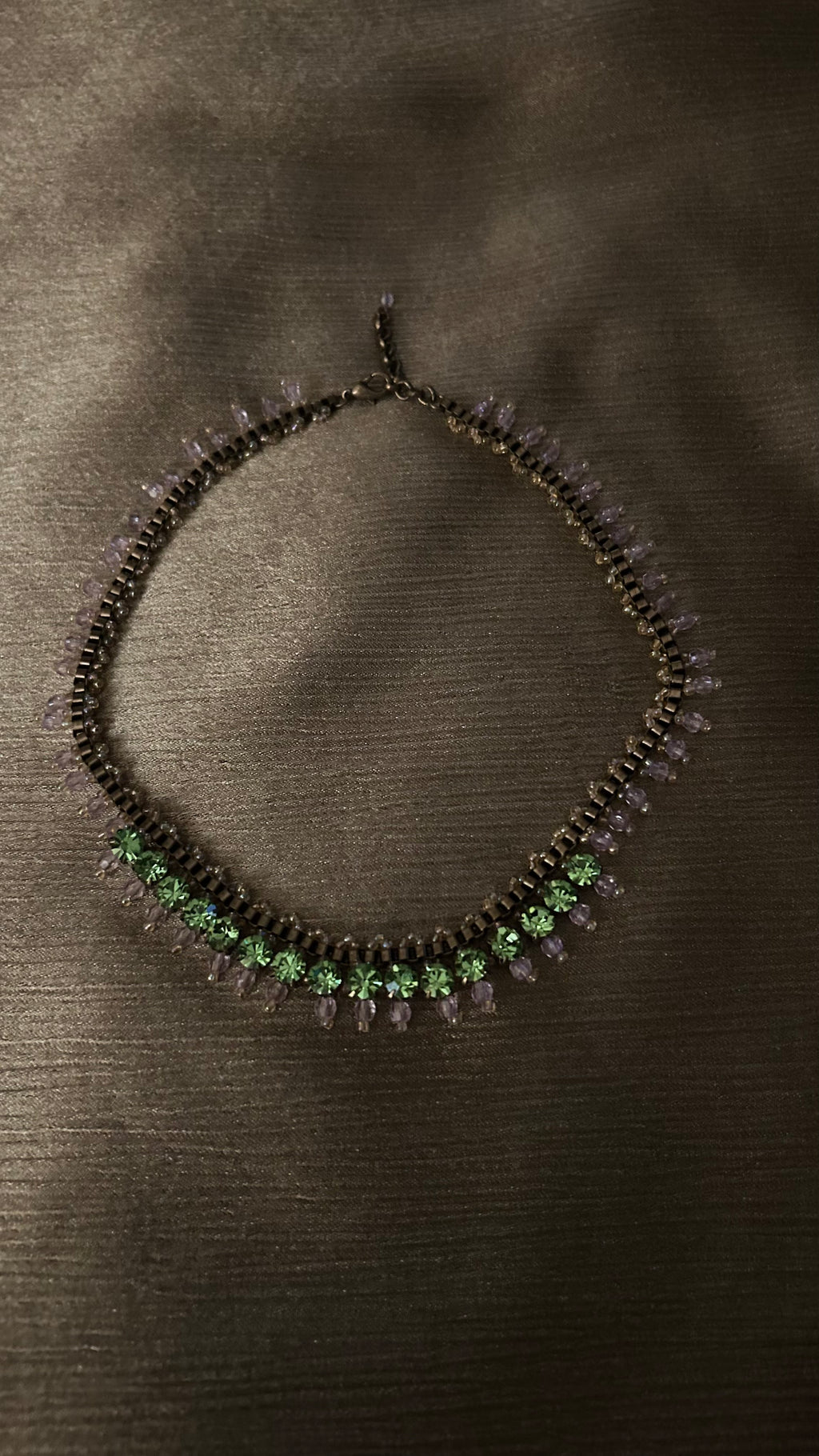 Rhinestone collar necklace