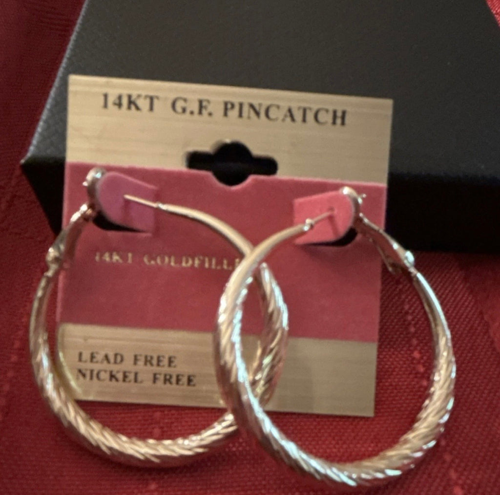 14K Gold Filled Hoop Earrings Pin
Catch Lead-Free Nickel-Free