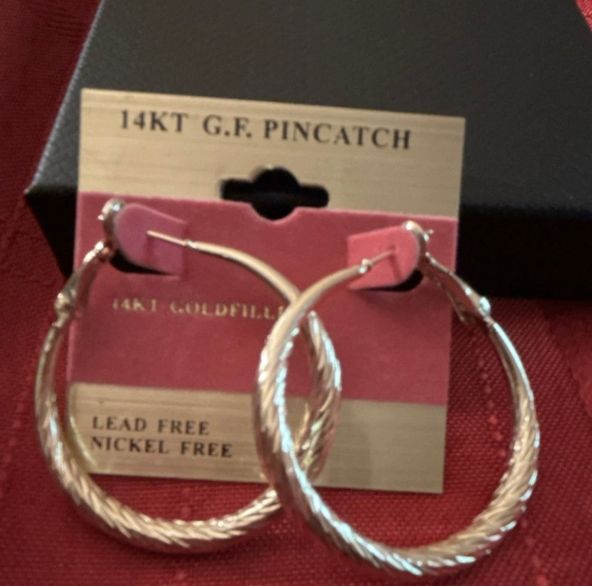 14K Gold Filled Hoop Earrings Pin
Catch Lead-Free Nickel-Free