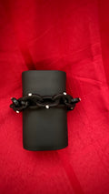 black chain-link bracelet