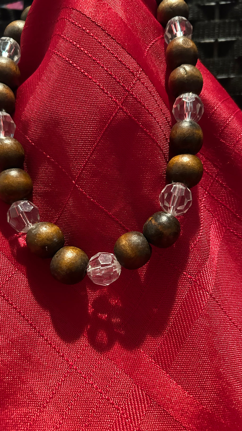 boho-style statement jewelry or chunky wood fashion accessories