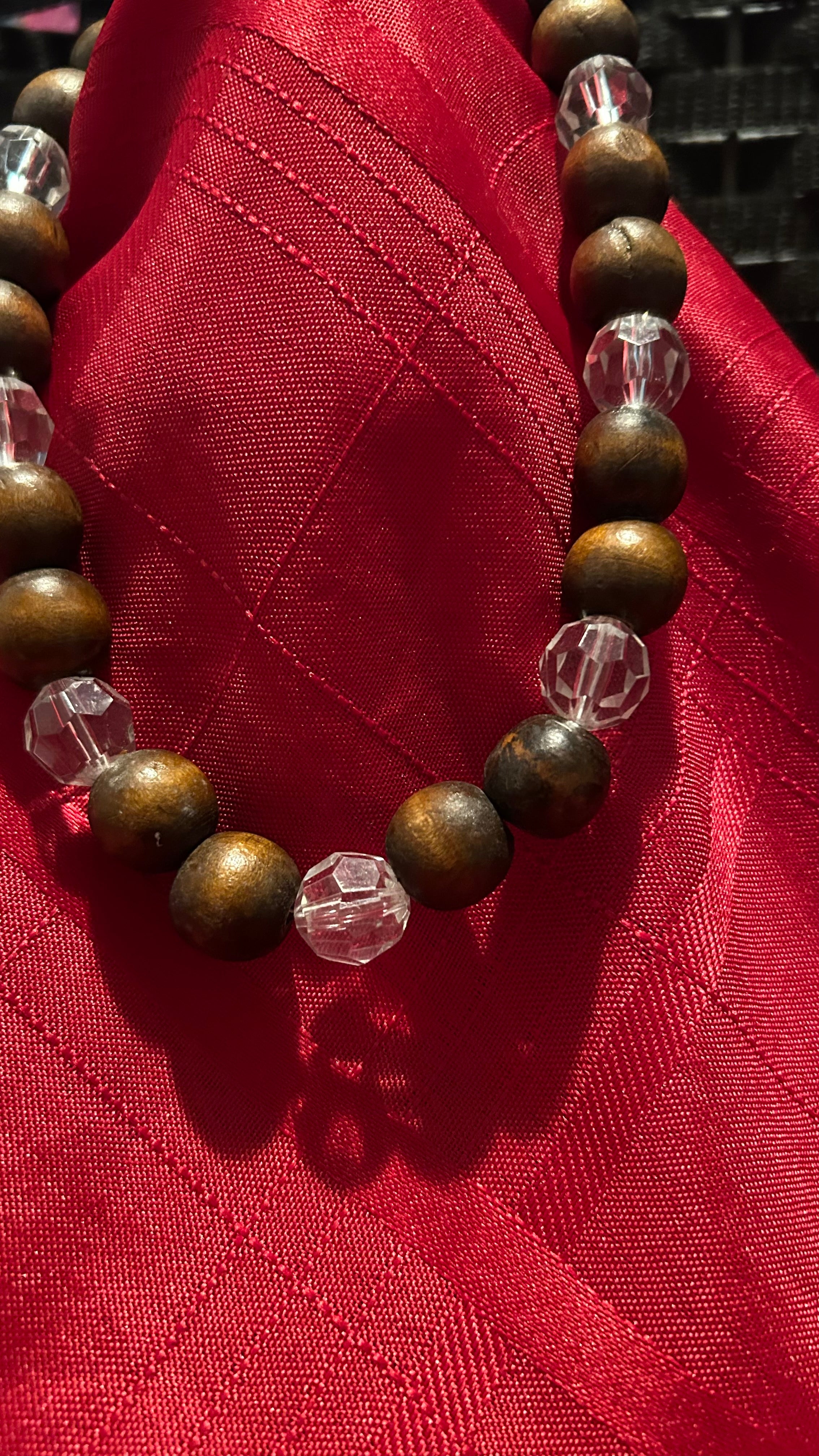 boho-style statement jewelry or chunky wood fashion accessories