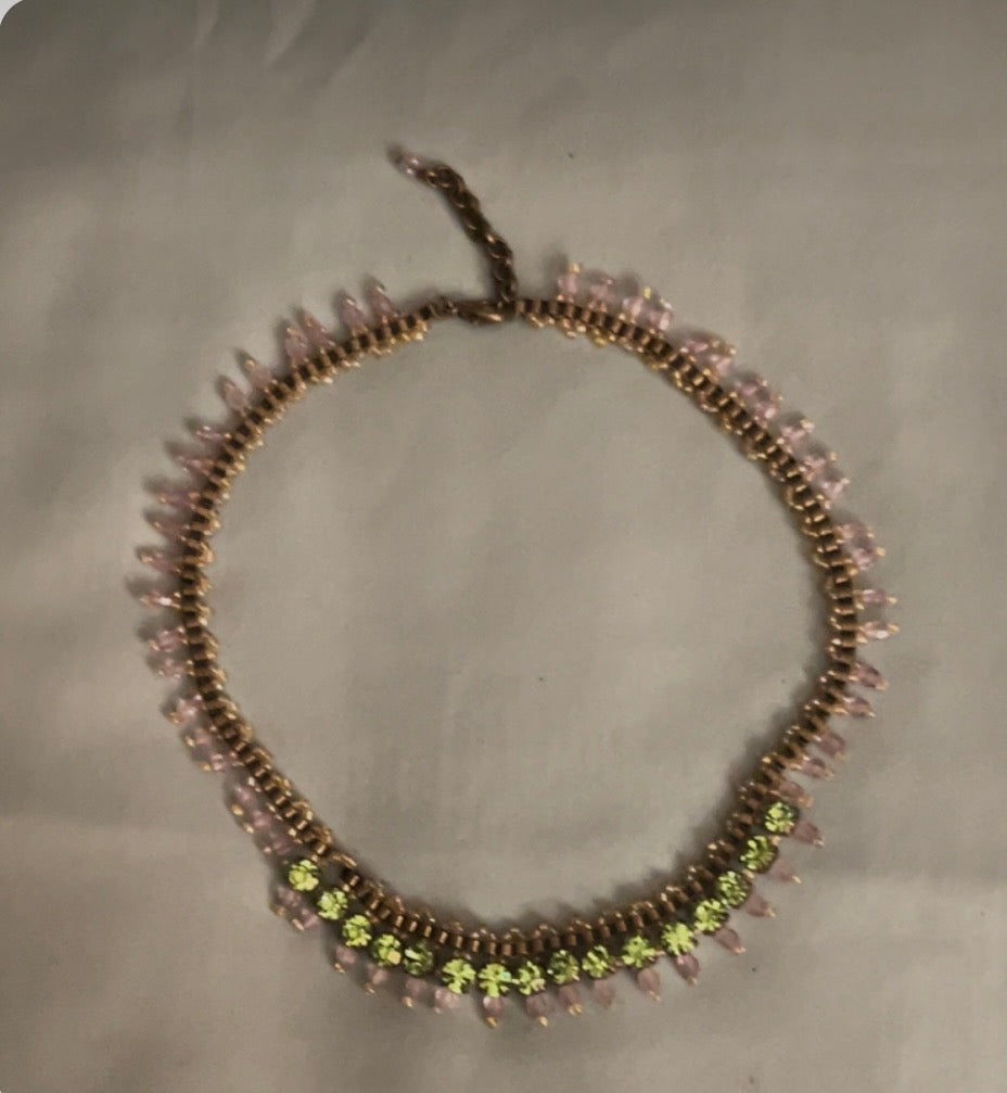 Rhinestone collar necklace