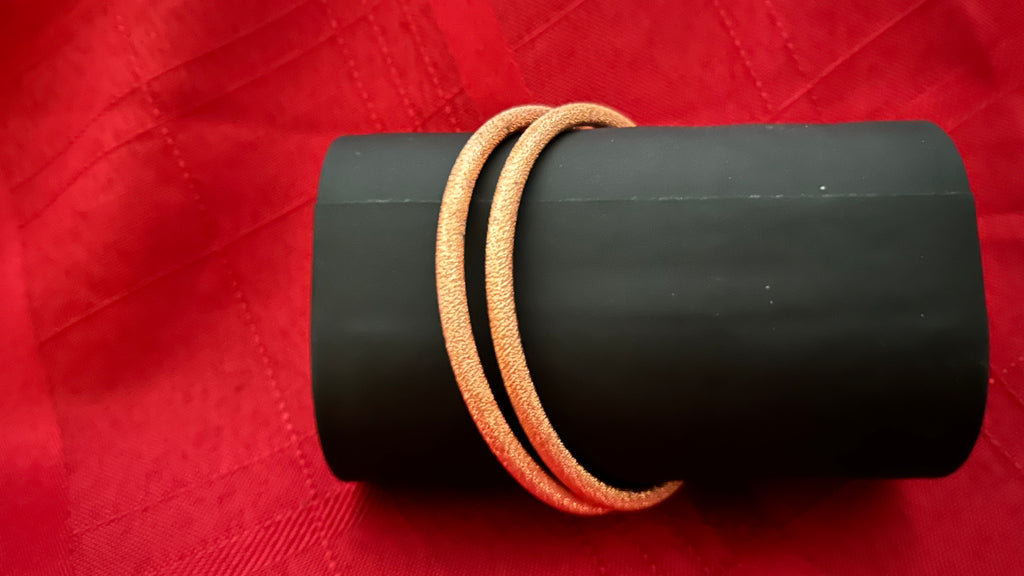 The Rhinestone tube rope bangles set of two
