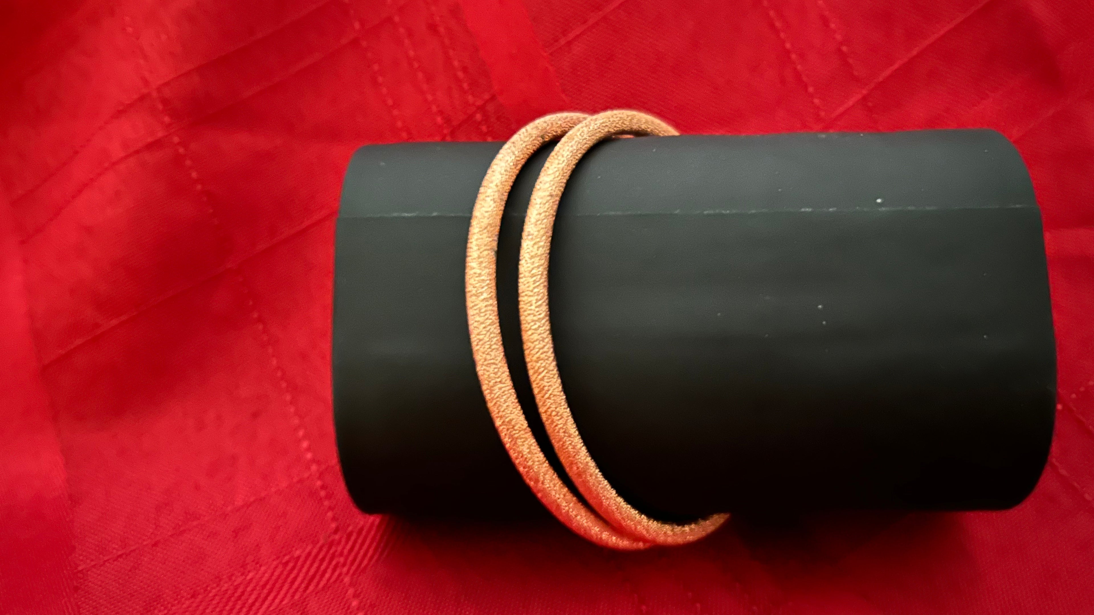 The Rhinestone tube rope bangles set of two