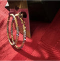 14k Yellow Gold and Silver Filled Round Hoop Earrings Pin Catch Latch Back No
Stone