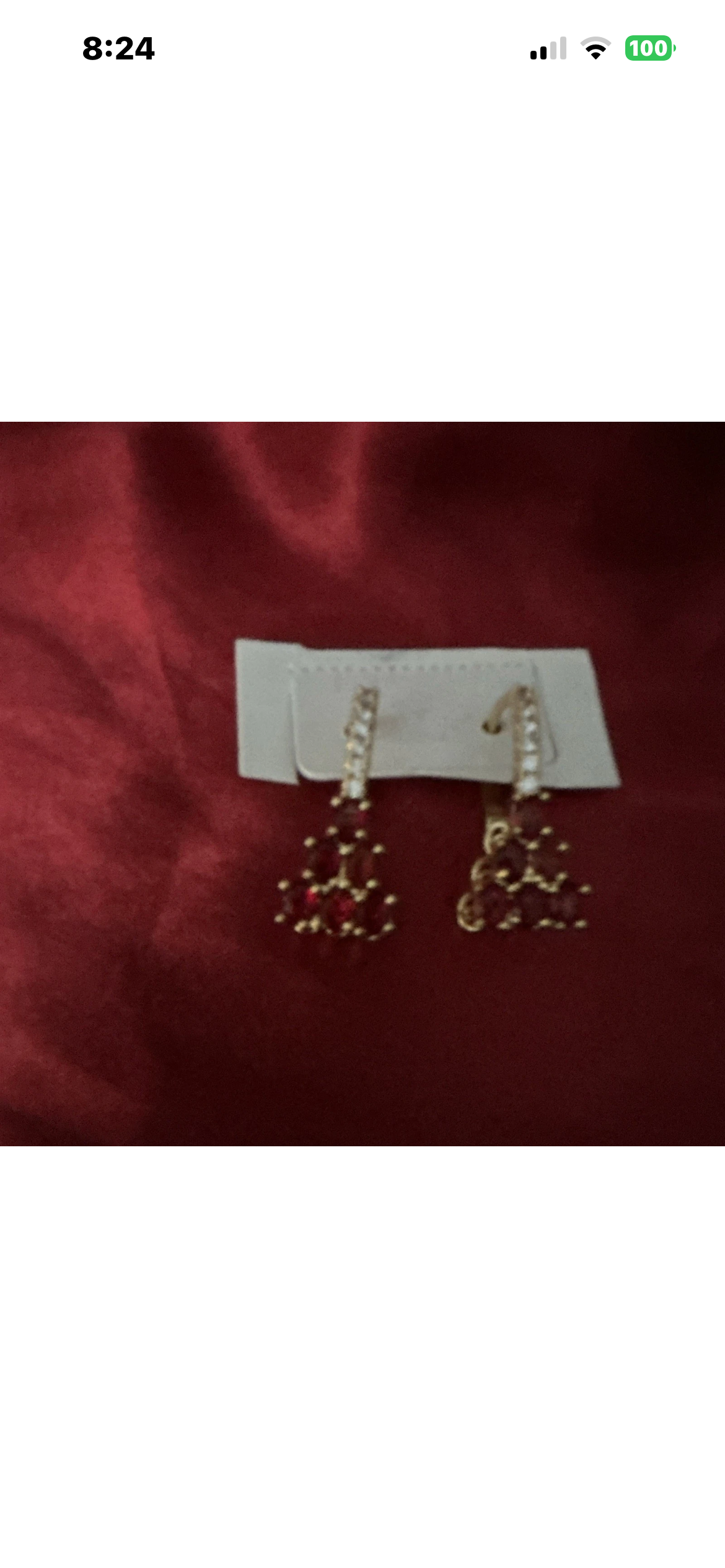 Gold Tone Red Geometric Dangle Drop Earrings Metal Leverback
Closure Lobe