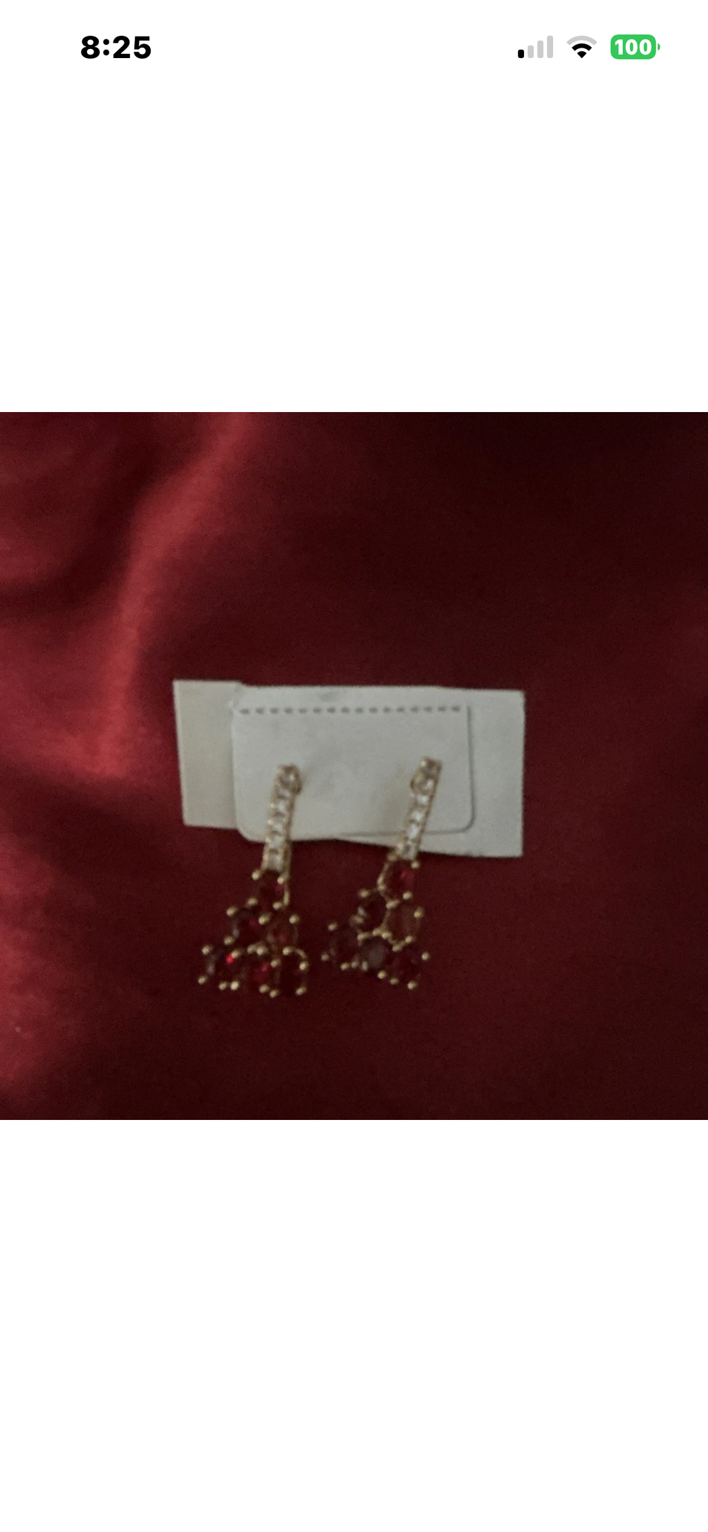 Gold Tone Red Geometric Dangle Drop Earrings Metal Leverback
Closure Lobe