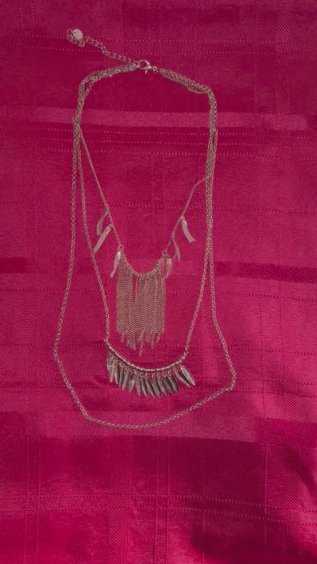 multi-layered fringe statement piece
