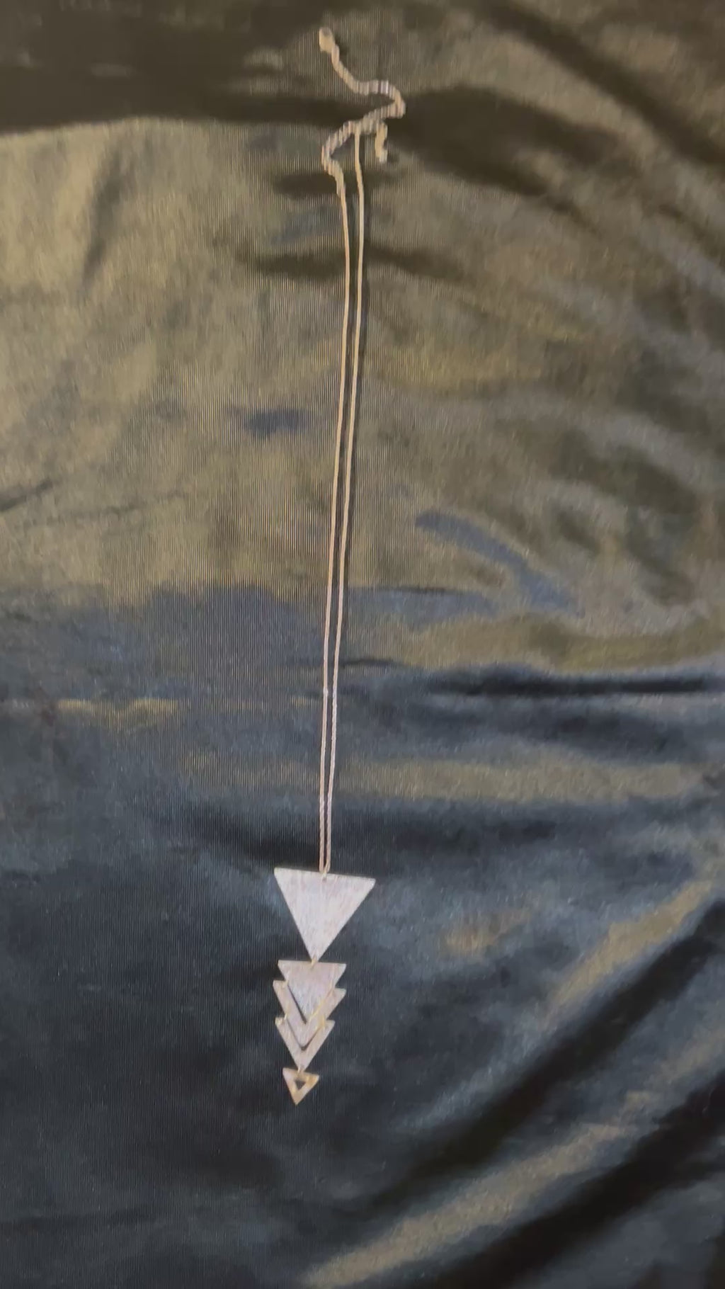Modern Long Triangle Pendant Necklace