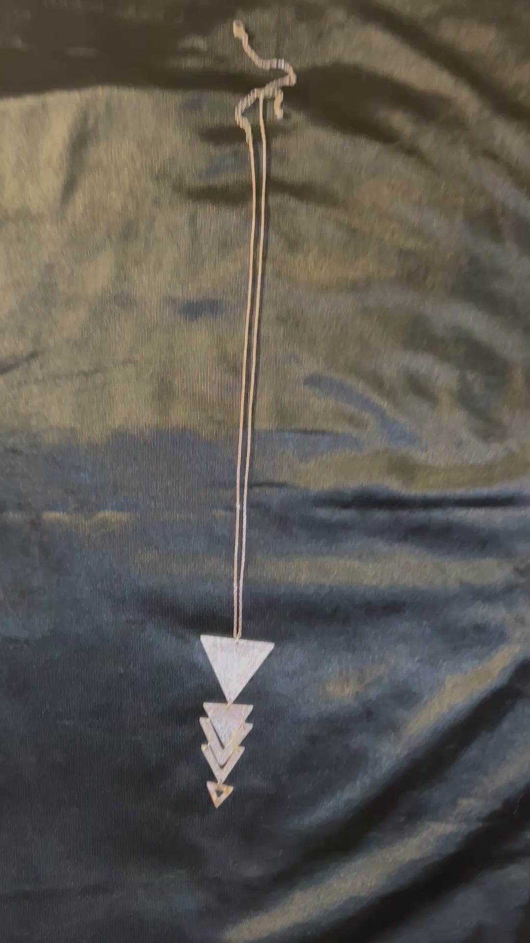 Modern Long Triangle Pendant Necklace